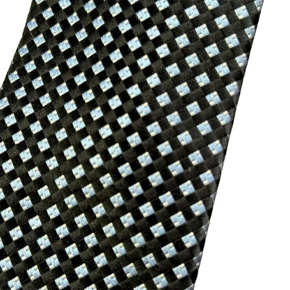 Michael Kors Men's 100% Silk Geometric Print Tie Blue
